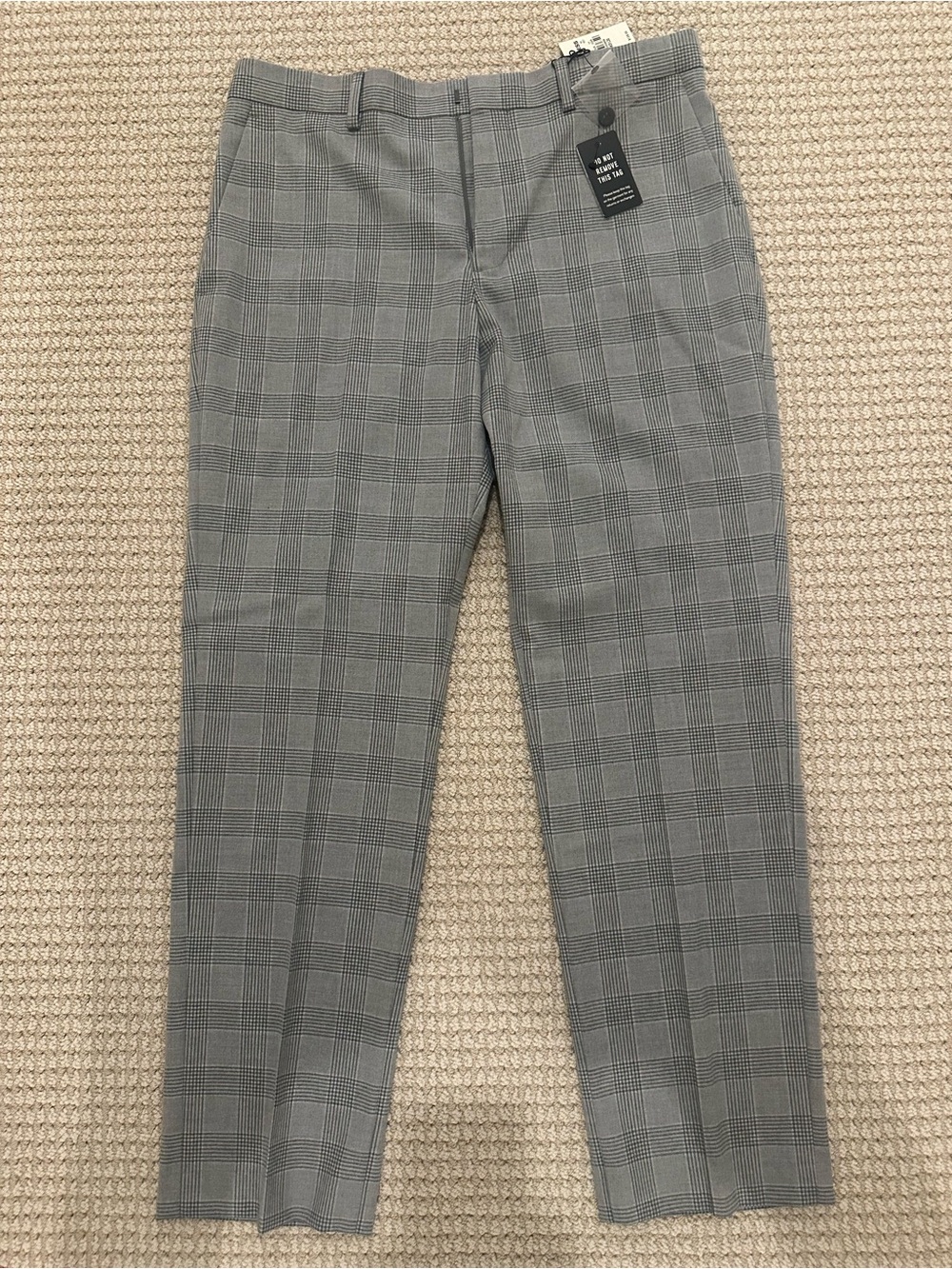 Express Gray Plaid Dress Pants
